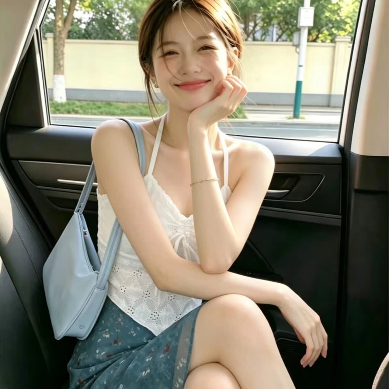 핫걸 착용 가져 가라. 아름다움 뒤로 외출용 섹시함 행침 목 작은 슬링 조끼 여성 인사이드 가져 가라. 여름 쇼트 스타일 화이트 튜브탑 맨위 이미지 2