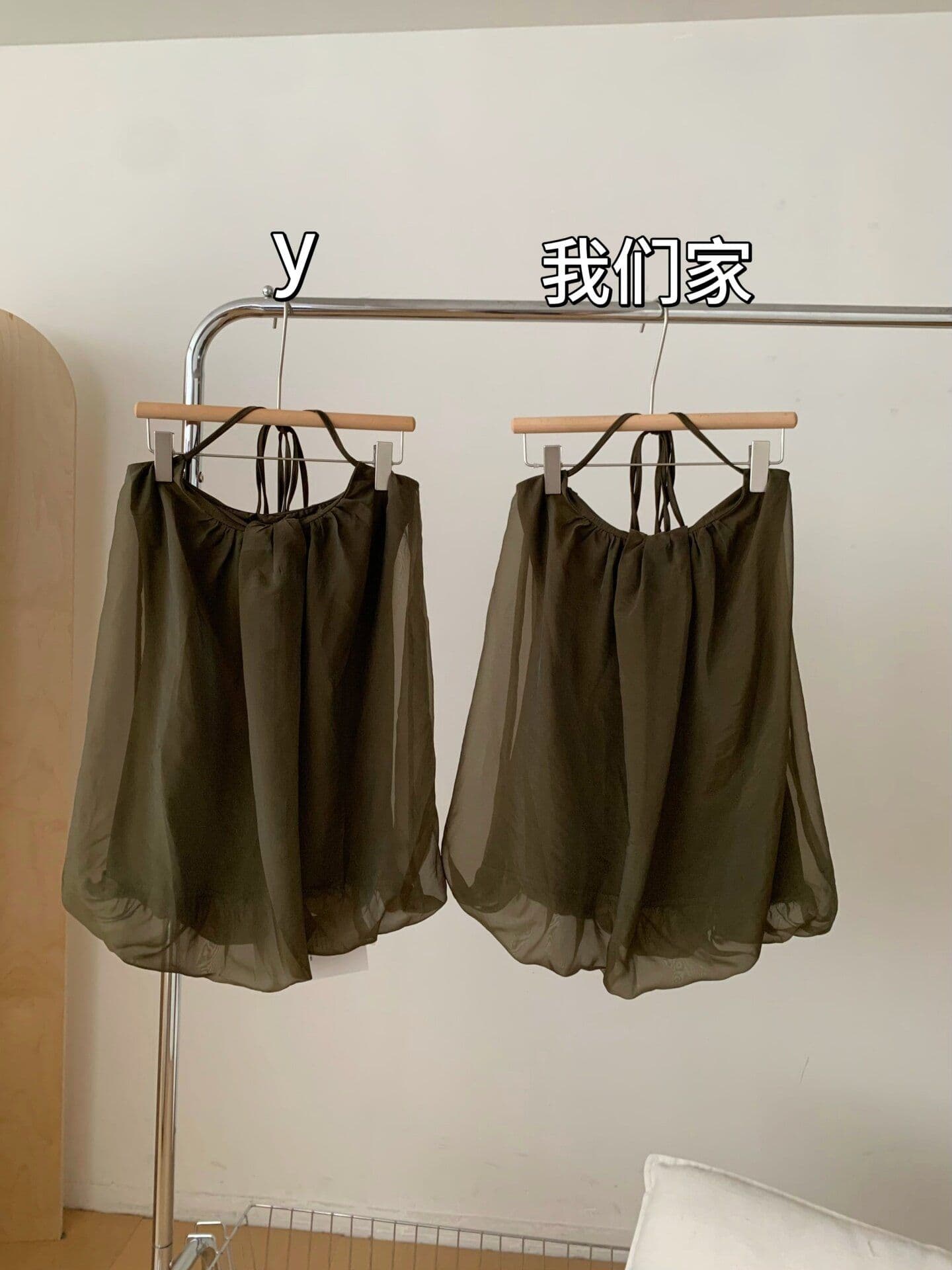 피터 팬 엘프 꽃밭 행침 목 레이스업 휴가 짙은 녹색 백리스 신축성 거즈 스커트 드레스 미니 스커트 상세 이미지 11
