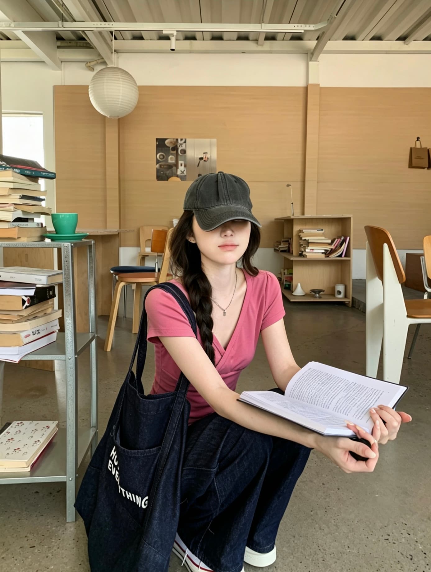 실사 정가 순수한 욕망 긍정적 인 어깨 V넥 십자가 디자인 센스 펄프 과일 분말 몸매 가꾸기 반팔 맨위 상세 이미지 4