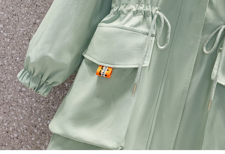 실사 비료 추가 XL 새로운 재킷 재킷 중간 길이 루즈핏 종류 패션 학원 스타일 지방 mm 슬림해 보이는 재킷 상세 이미지 21