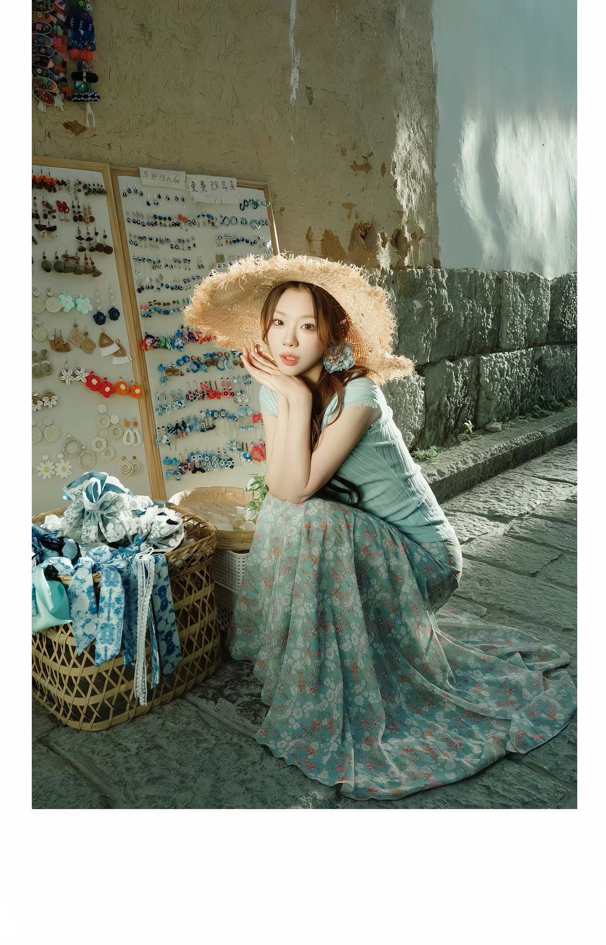 세 표준 완료 한 마디 꽃무늬 반신 스커트 여성 여름 새로운 그레이트 봐라. 프랑스식 레트로 하이웨이스트 롱 스커트 상세 이미지 10