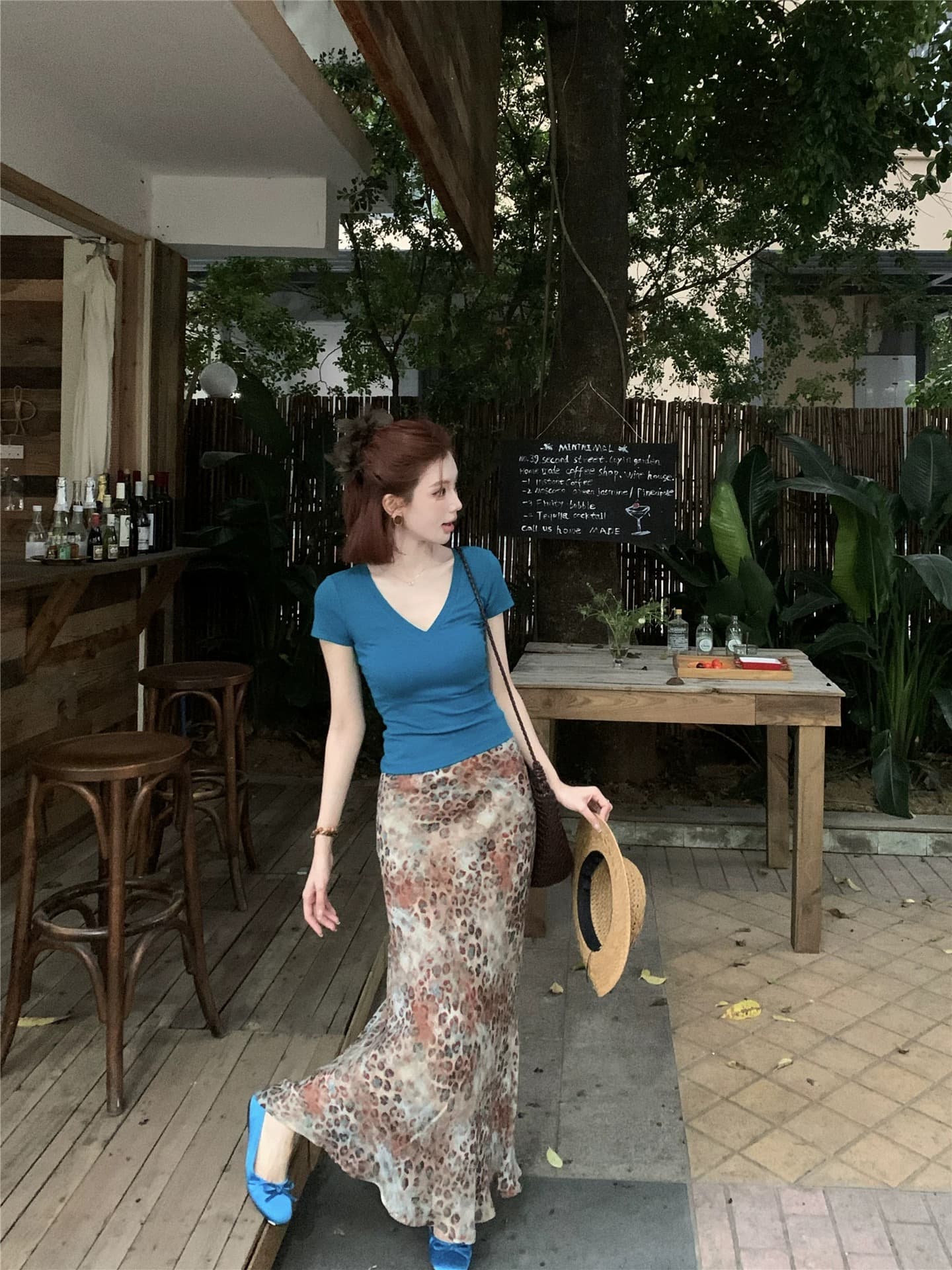 세 표준 완료 레트로 여름 섹션 고급 센스 품격 다용도 빛 럭셔리 레오파드 무늬 타이트 스커트 반신 스커트 여성 롱 코트 인어 꼬리 스커트 이미지 3