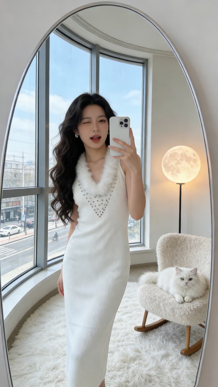 어제 낭만주의 프랑스식 순수한 욕망 다이아몬드 세팅 모피 칼라 캐미솔 봄 가을 인사이드 가져 가라. 몸매 가꾸기 슬림해 보이는 타이트 스커트 점프 슈트 상세 이미지 3