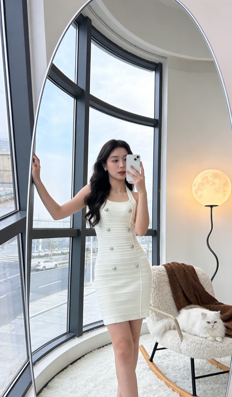 okmashop 작은 샤넬 스타일 니트 드레스 여성 겨울 인사이드 가져 가라. 바지 스커트 고급 센스 품격 행침 목 미니 스커트 상세 이미지 9