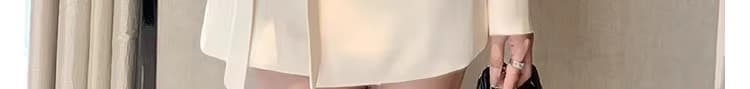 프랑스식 고급 센스 품격 새틴 중간 길이 정장 여성 코트 디자인 센스 스트랩 캐주얼 정장 봄 새로운 상세 이미지 12