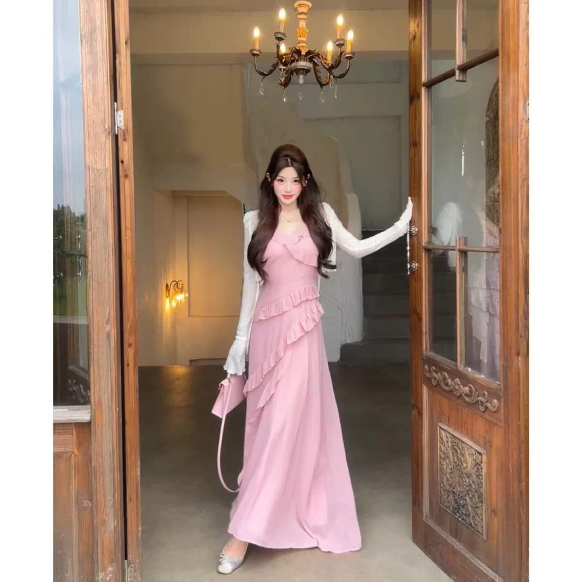 moting 꿈 팅 2 번 가게 슬림해 보이는 입소문 하느님 치마 마이크로 지방 맞춤 드레스 여름 빨간색 드레스 상세 이미지 19