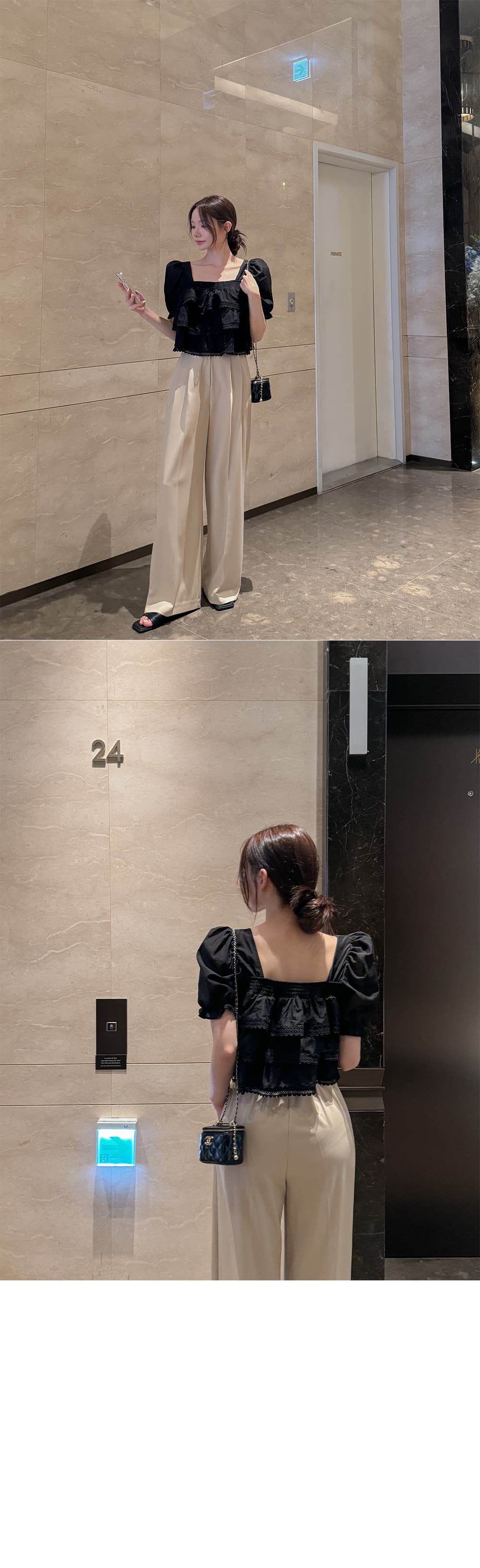 무거운 작업 달콤함 레이스 레이스 반팔 쉬폰 블라우스 한국 스타일 chic 빛 요리 한 패션 작은 대중 디자인 센스 소녀 상세 이미지 37