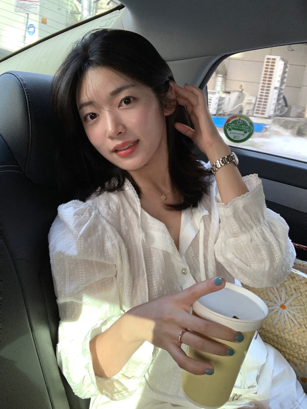 무거운 작업 자수 레이스 레이스 여성 셔츠 달콤함 나팔 소매 셔츠 한국 chic 폭발 디자인 센스 맨위 상세 이미지 26