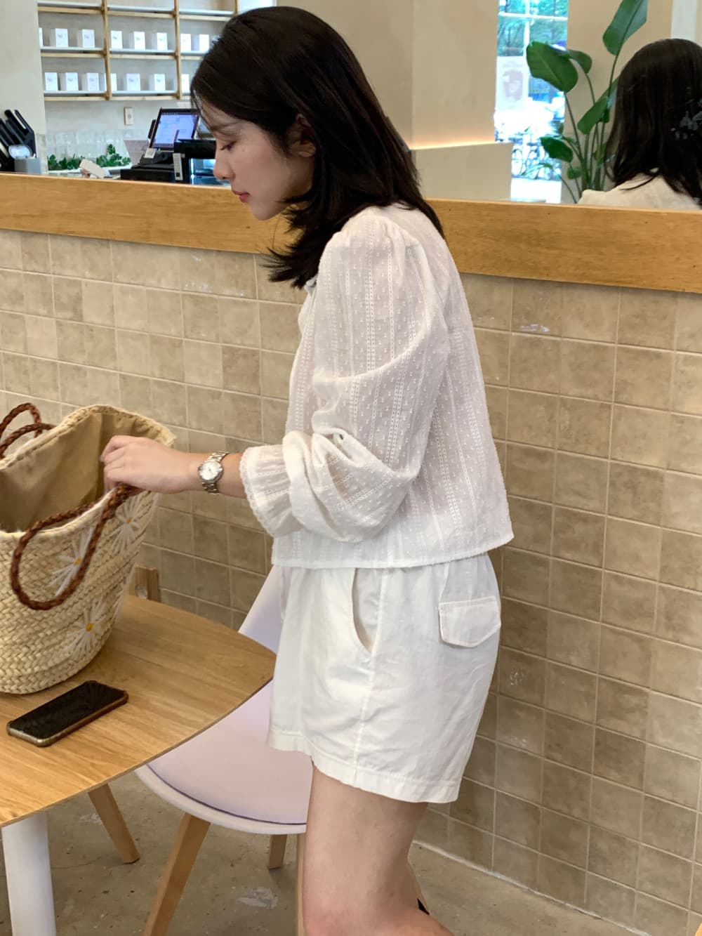 무거운 작업 자수 레이스 레이스 여성 셔츠 달콤함 나팔 소매 셔츠 한국 chic 폭발 디자인 센스 맨위 상세 이미지 32