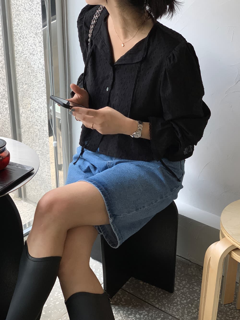 무거운 작업 자수 레이스 레이스 여성 셔츠 달콤함 나팔 소매 셔츠 한국 chic 폭발 디자인 센스 맨위 상세 이미지 44