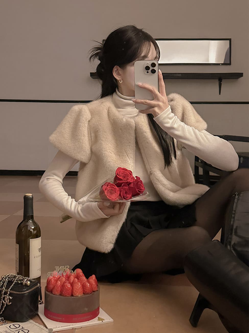 수달 털 베스트 겨울 모피 짧은 외투 한국 동대문 ins 환경 보호 모피 조끼 빅 사이즈 여성 의류