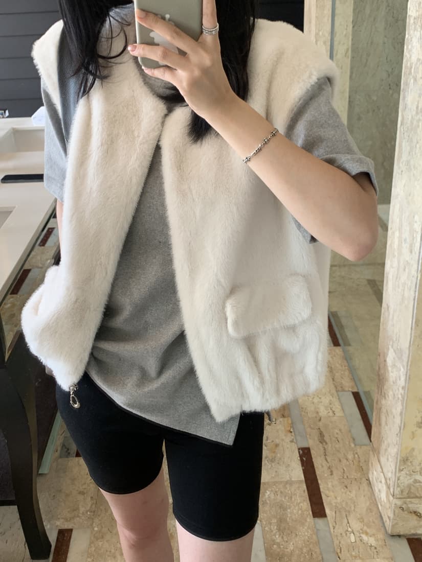 수달 털 베스트 환경 보호 모피 조끼 모피 재킷 한국 chic 빅 사이즈 여성 의류 캐주얼 루즈핏 느긋한 상세 이미지 11