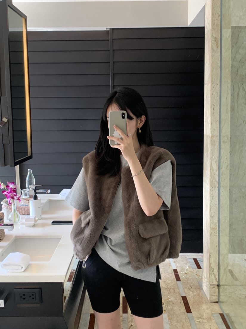 수달 털 베스트 환경 보호 모피 조끼 모피 재킷 한국 chic 빅 사이즈 여성 의류 캐주얼 루즈핏 느긋한 상세 이미지 22
