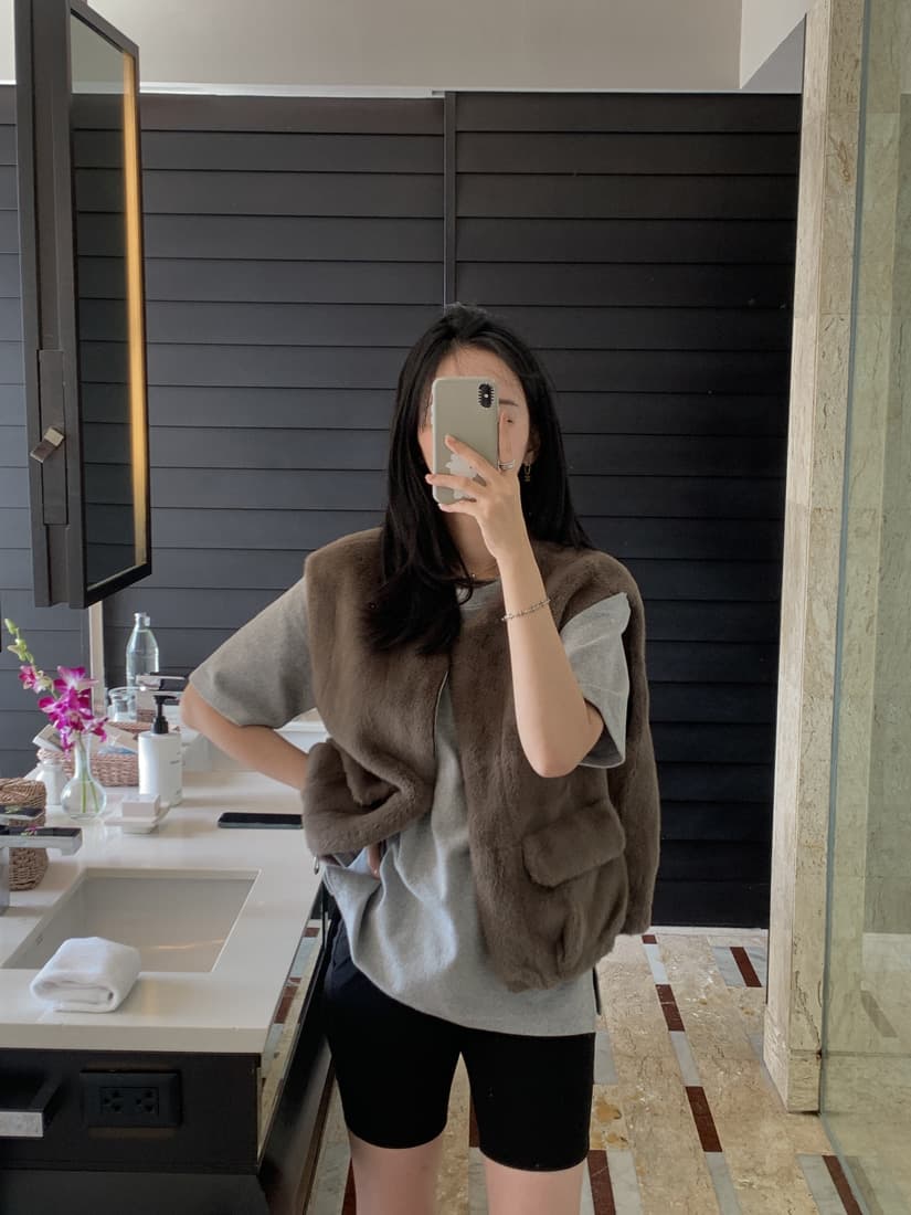 수달 털 베스트 환경 보호 모피 조끼 모피 재킷 한국 chic 빅 사이즈 여성 의류 캐주얼 루즈핏 느긋한 상세 이미지 25