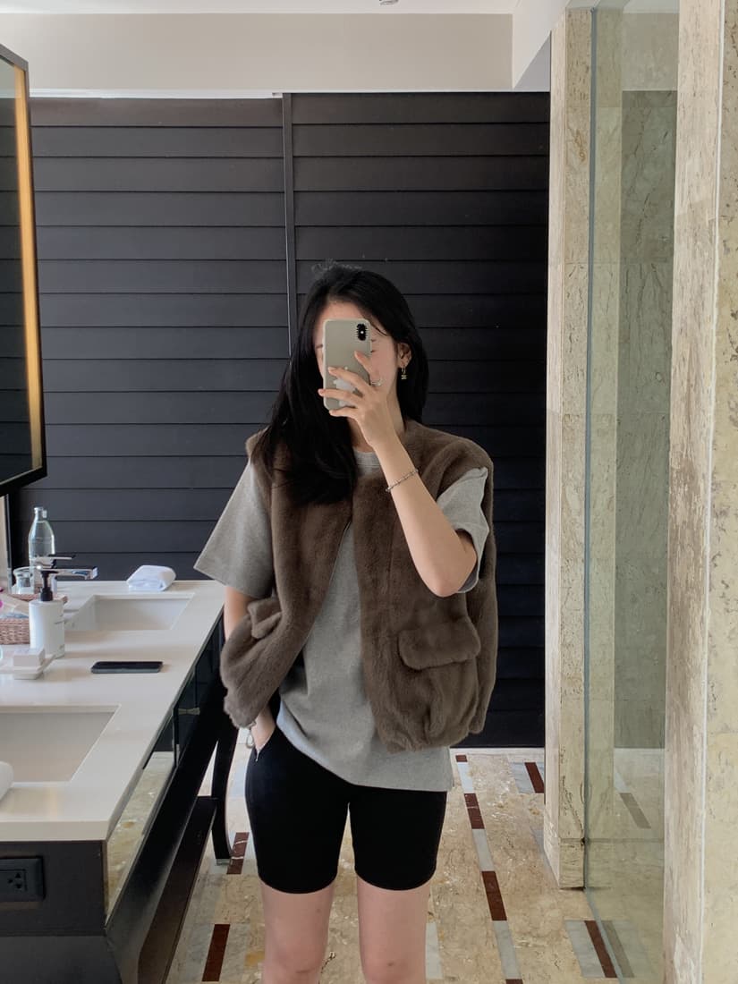 수달 털 베스트 환경 보호 모피 조끼 모피 재킷 한국 chic 빅 사이즈 여성 의류 캐주얼 루즈핏 느긋한 상세 이미지 29