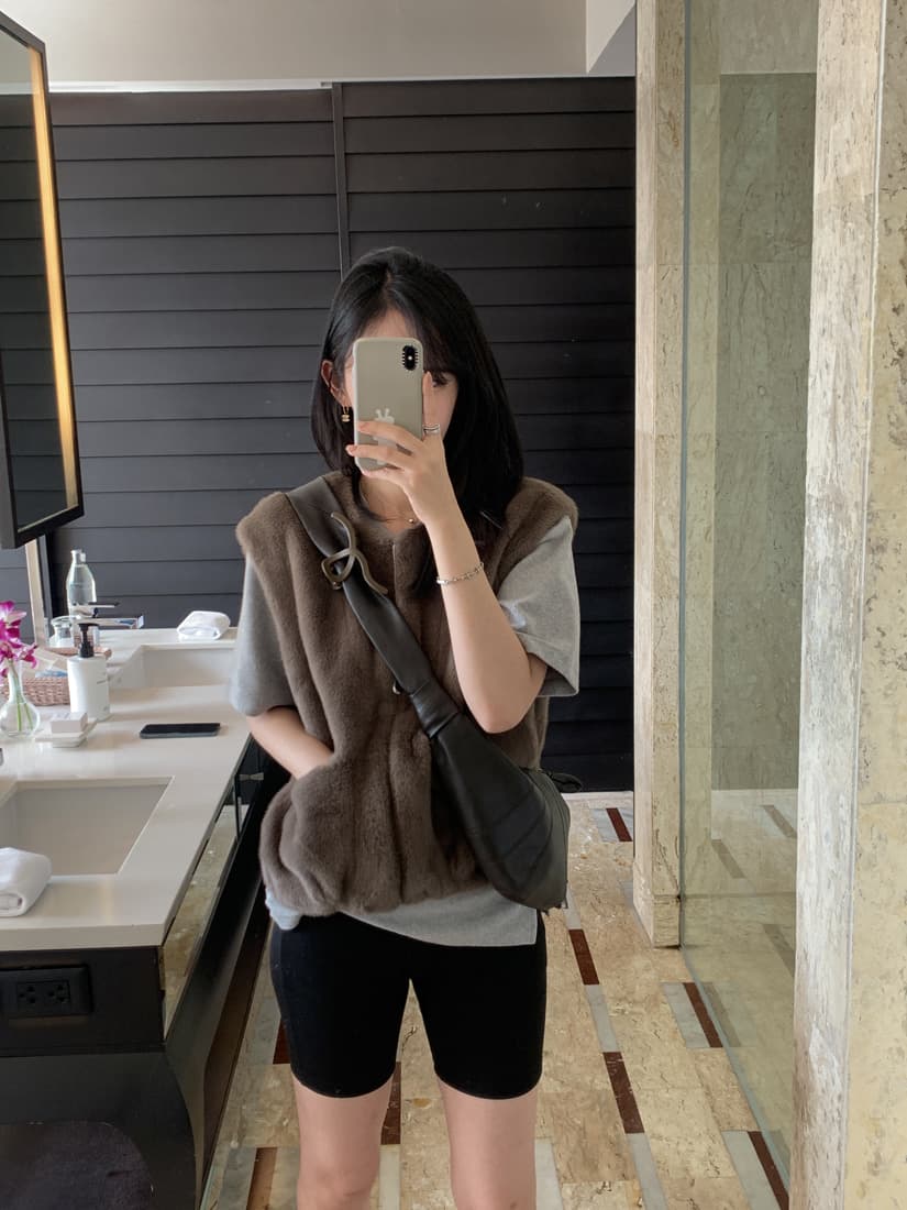 수달 털 베스트 환경 보호 모피 조끼 모피 재킷 한국 chic 빅 사이즈 여성 의류 캐주얼 루즈핏 느긋한 상세 이미지 32