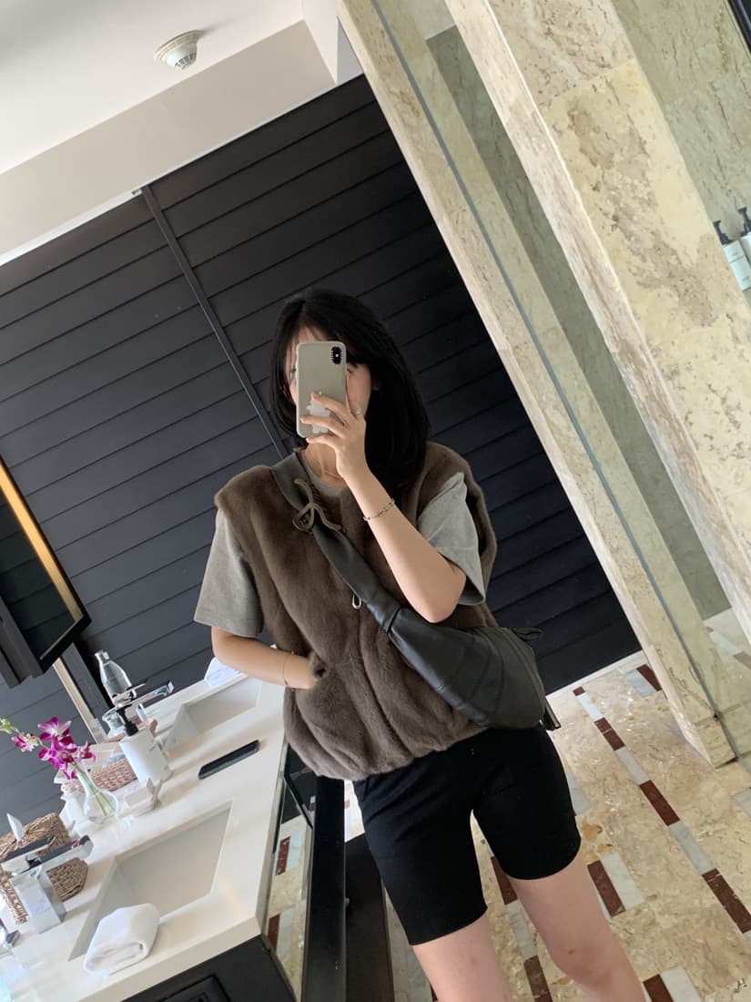 수달 털 베스트 환경 보호 모피 조끼 모피 재킷 한국 chic 빅 사이즈 여성 의류 캐주얼 루즈핏 느긋한 상세 이미지 33