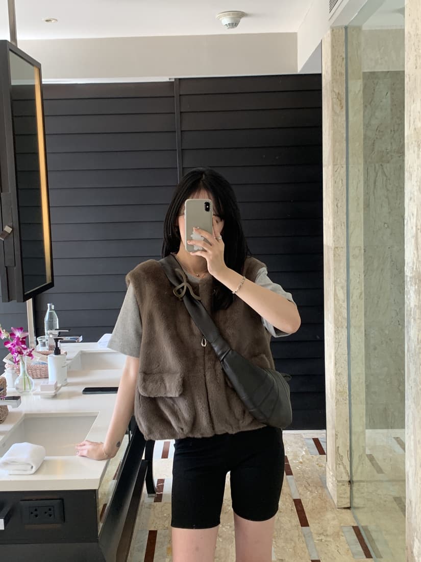 수달 털 베스트 환경 보호 모피 조끼 모피 재킷 한국 chic 빅 사이즈 여성 의류 캐주얼 루즈핏 느긋한 상세 이미지 35