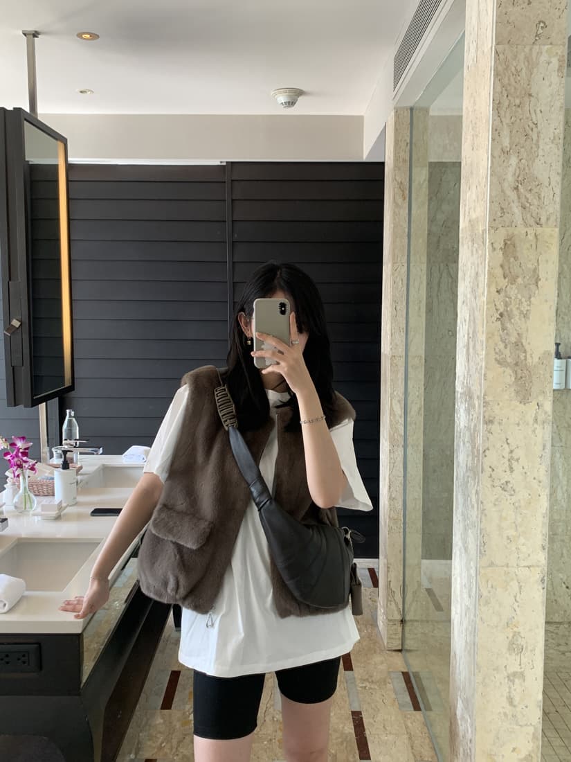 수달 털 베스트 환경 보호 모피 조끼 모피 재킷 한국 chic 빅 사이즈 여성 의류 캐주얼 루즈핏 느긋한 상세 이미지 39