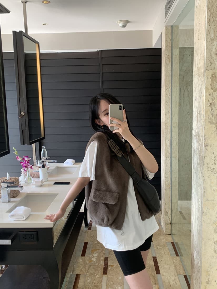 수달 털 베스트 환경 보호 모피 조끼 모피 재킷 한국 chic 빅 사이즈 여성 의류 캐주얼 루즈핏 느긋한 상세 이미지 41