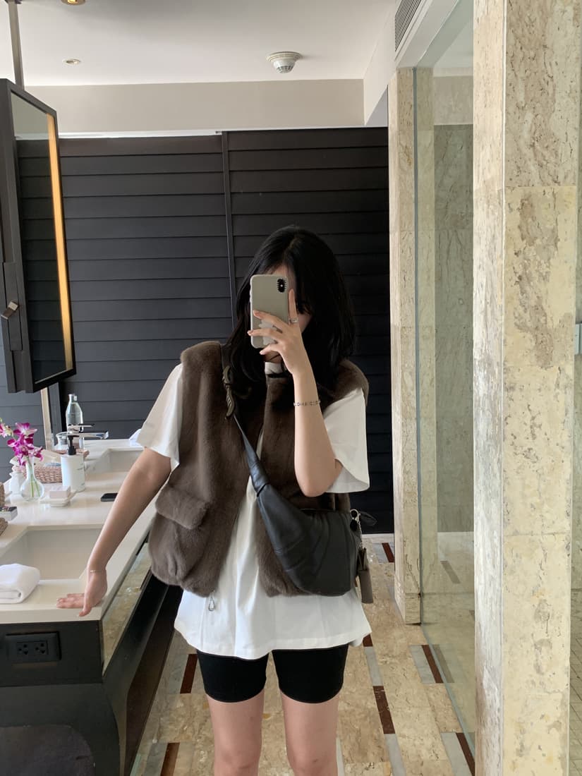 수달 털 베스트 환경 보호 모피 조끼 모피 재킷 한국 chic 빅 사이즈 여성 의류 캐주얼 루즈핏 느긋한 상세 이미지 43