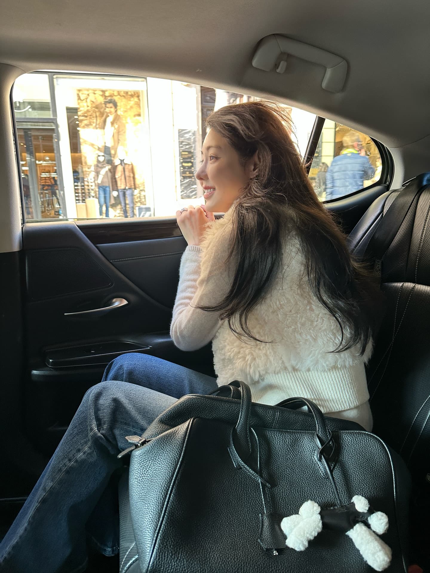 양털 베스트 모피 재킷 모피 조끼 한국 동대문 chic 우아함 세련된 외국 가스 빅 사이즈 이미지 5