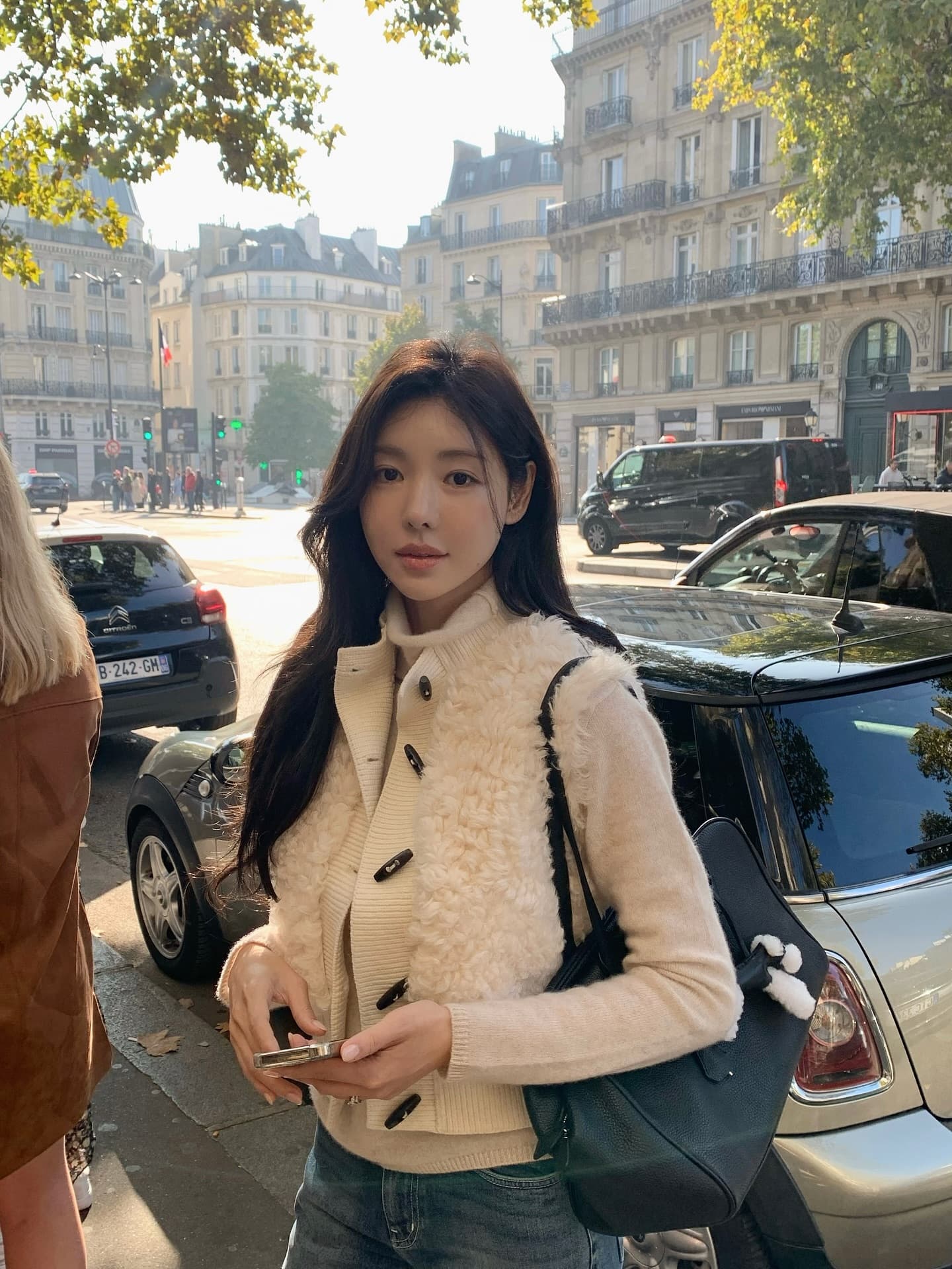 양털 베스트 모피 재킷 모피 조끼 한국 동대문 chic 우아함 세련된 외국 가스 빅 사이즈 상세 이미지 3