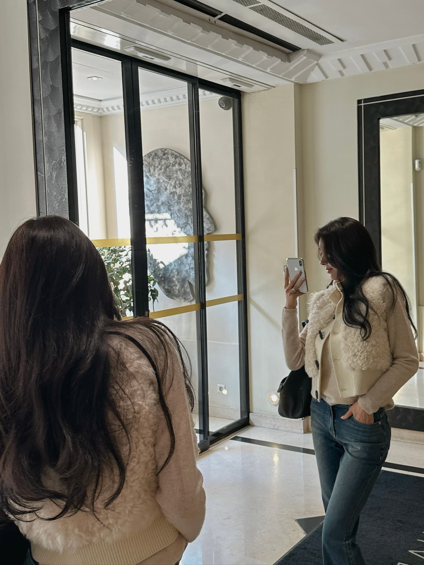 양털 베스트 모피 재킷 모피 조끼 한국 동대문 chic 우아함 세련된 외국 가스 빅 사이즈 상세 이미지 7
