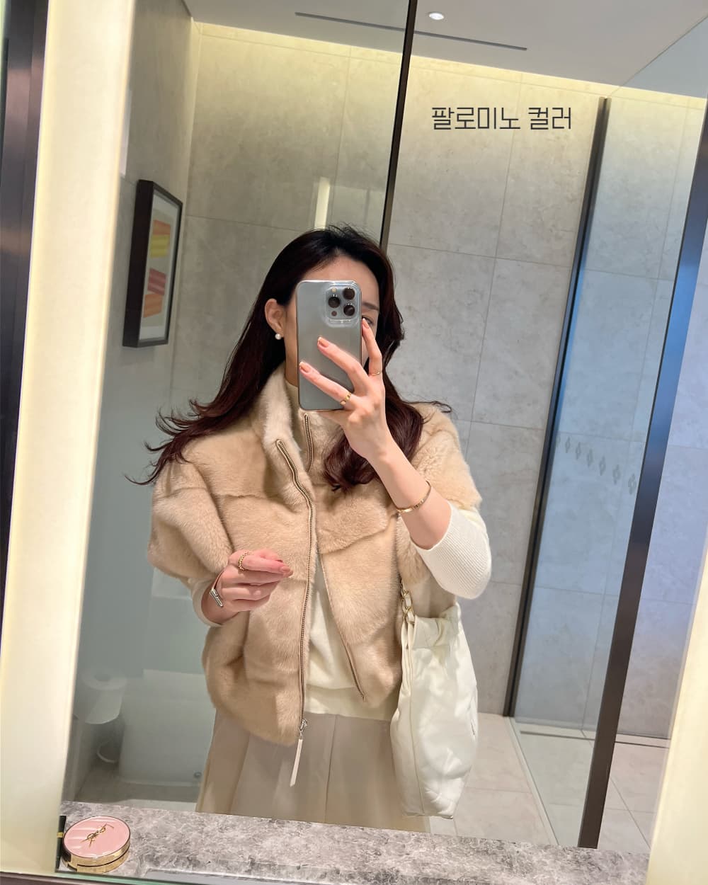 환경 보호 모피 모피 베스트 우아함 조끼 재킷 한국 동대문 chic 루즈핏 빅 사이즈 대외 무역 여성 이미지 2