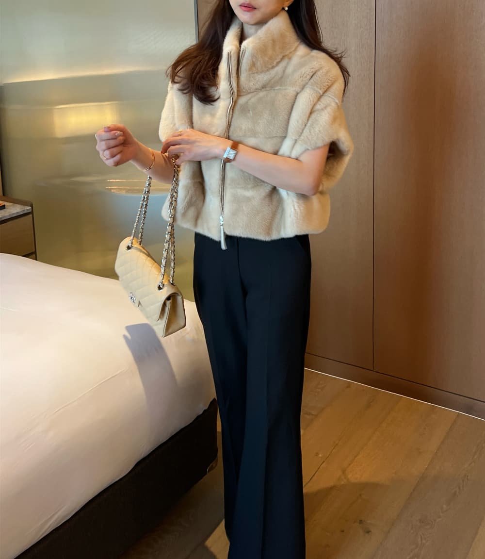 환경 보호 모피 모피 베스트 우아함 조끼 재킷 한국 동대문 chic 루즈핏 빅 사이즈 대외 무역 여성 상세 이미지 5