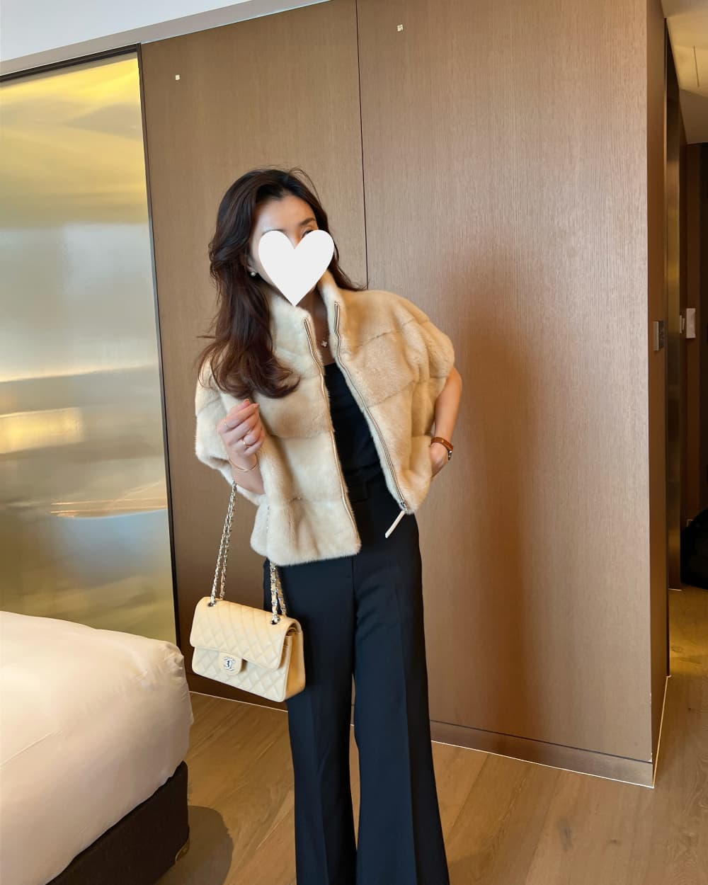 환경 보호 모피 모피 베스트 우아함 조끼 재킷 한국 동대문 chic 루즈핏 빅 사이즈 대외 무역 여성 상세 이미지 6