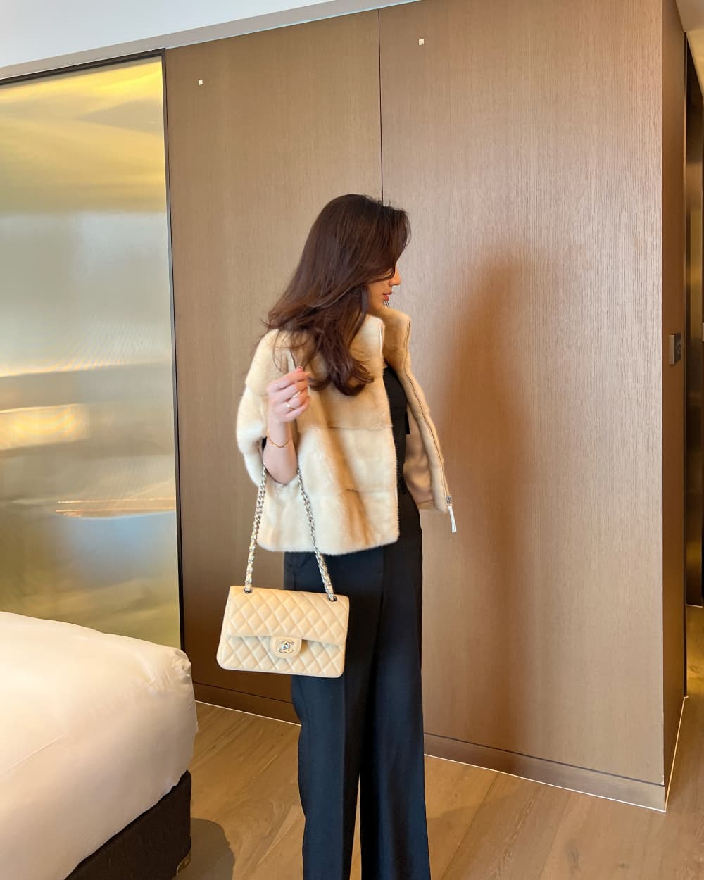 환경 보호 모피 모피 베스트 우아함 조끼 재킷 한국 동대문 chic 루즈핏 빅 사이즈 대외 무역 여성 상세 이미지 8