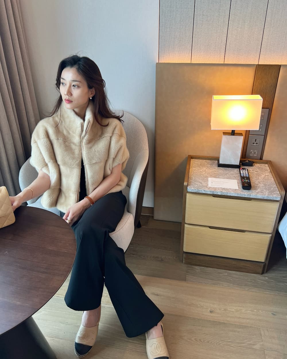 환경 보호 모피 모피 베스트 우아함 조끼 재킷 한국 동대문 chic 루즈핏 빅 사이즈 대외 무역 여성 상세 이미지 10