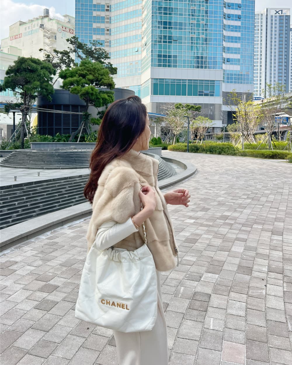 환경 보호 모피 모피 베스트 우아함 조끼 재킷 한국 동대문 chic 루즈핏 빅 사이즈 대외 무역 여성 상세 이미지 12