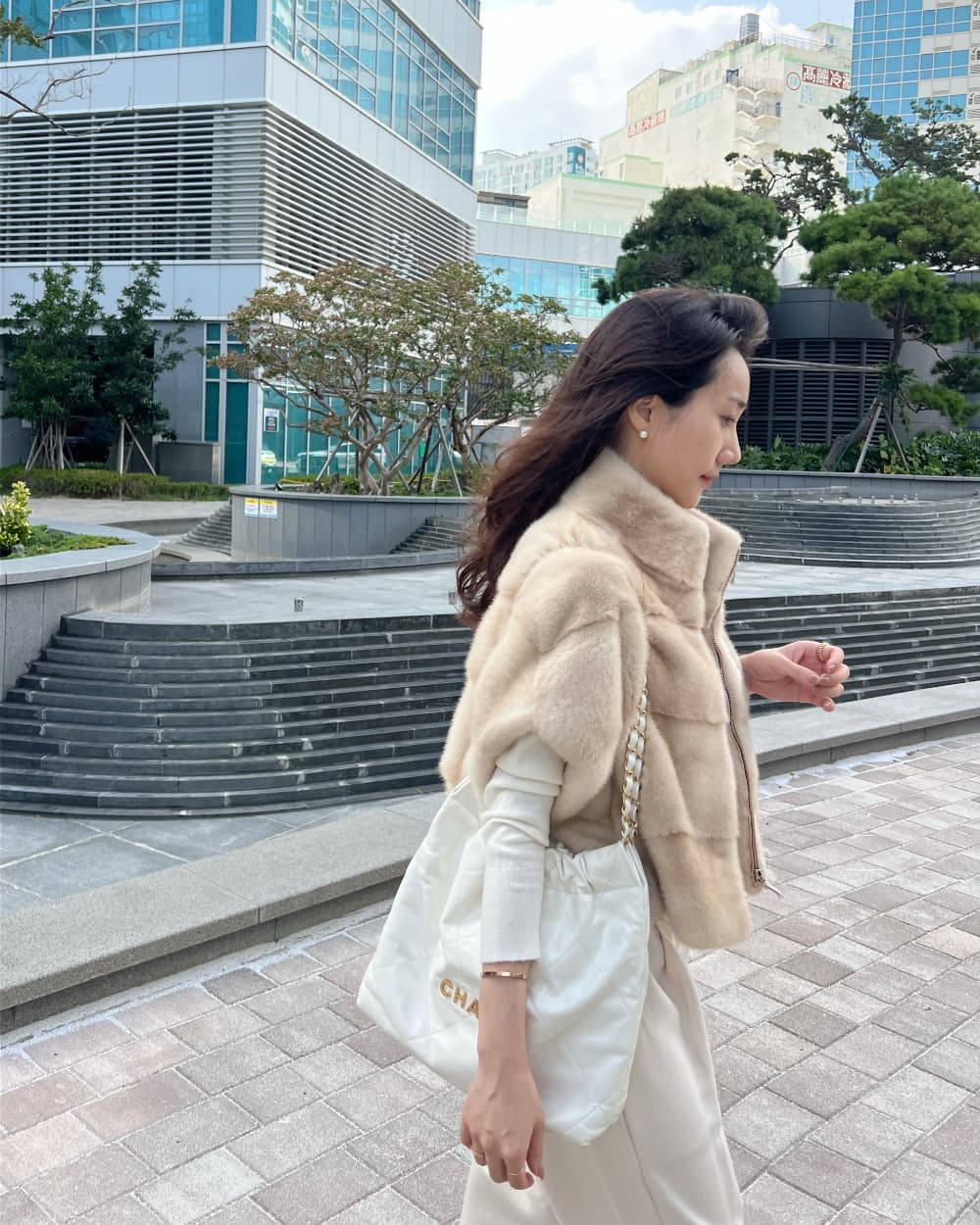 환경 보호 모피 모피 베스트 우아함 조끼 재킷 한국 동대문 chic 루즈핏 빅 사이즈 대외 무역 여성 상세 이미지 26