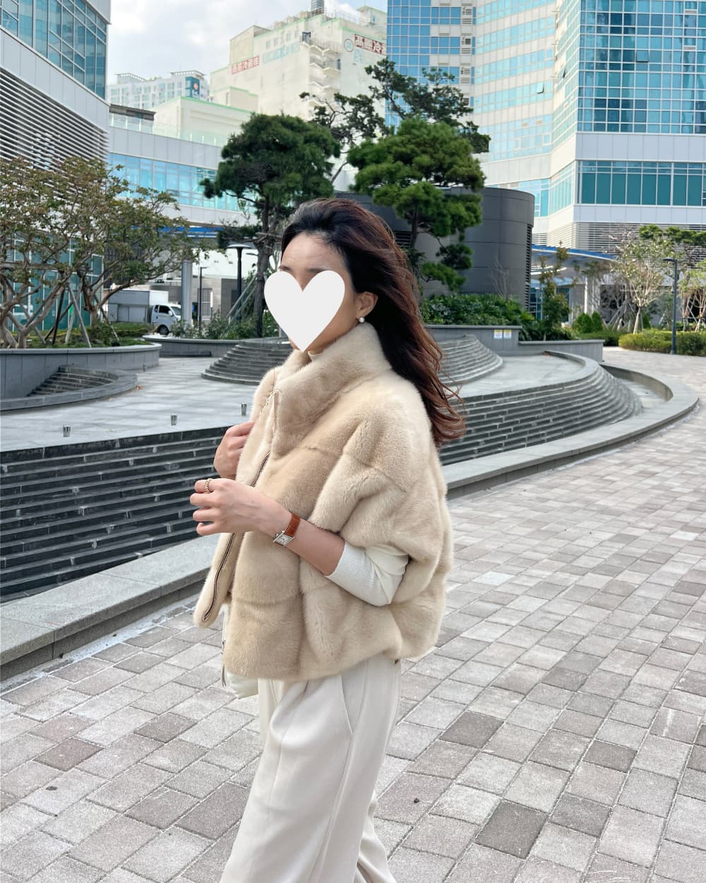 환경 보호 모피 모피 베스트 우아함 조끼 재킷 한국 동대문 chic 루즈핏 빅 사이즈 대외 무역 여성 상세 이미지 27