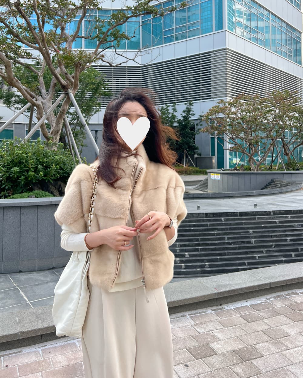 환경 보호 모피 모피 베스트 우아함 조끼 재킷 한국 동대문 chic 루즈핏 빅 사이즈 대외 무역 여성 상세 이미지 29