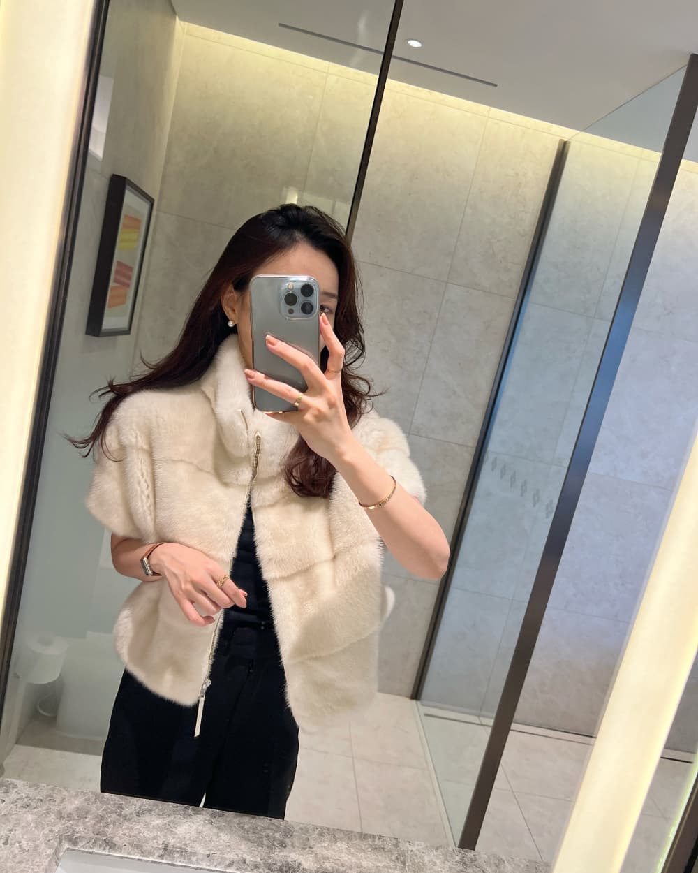환경 보호 모피 모피 베스트 우아함 조끼 재킷 한국 동대문 chic 루즈핏 빅 사이즈 대외 무역 여성 상세 이미지 31