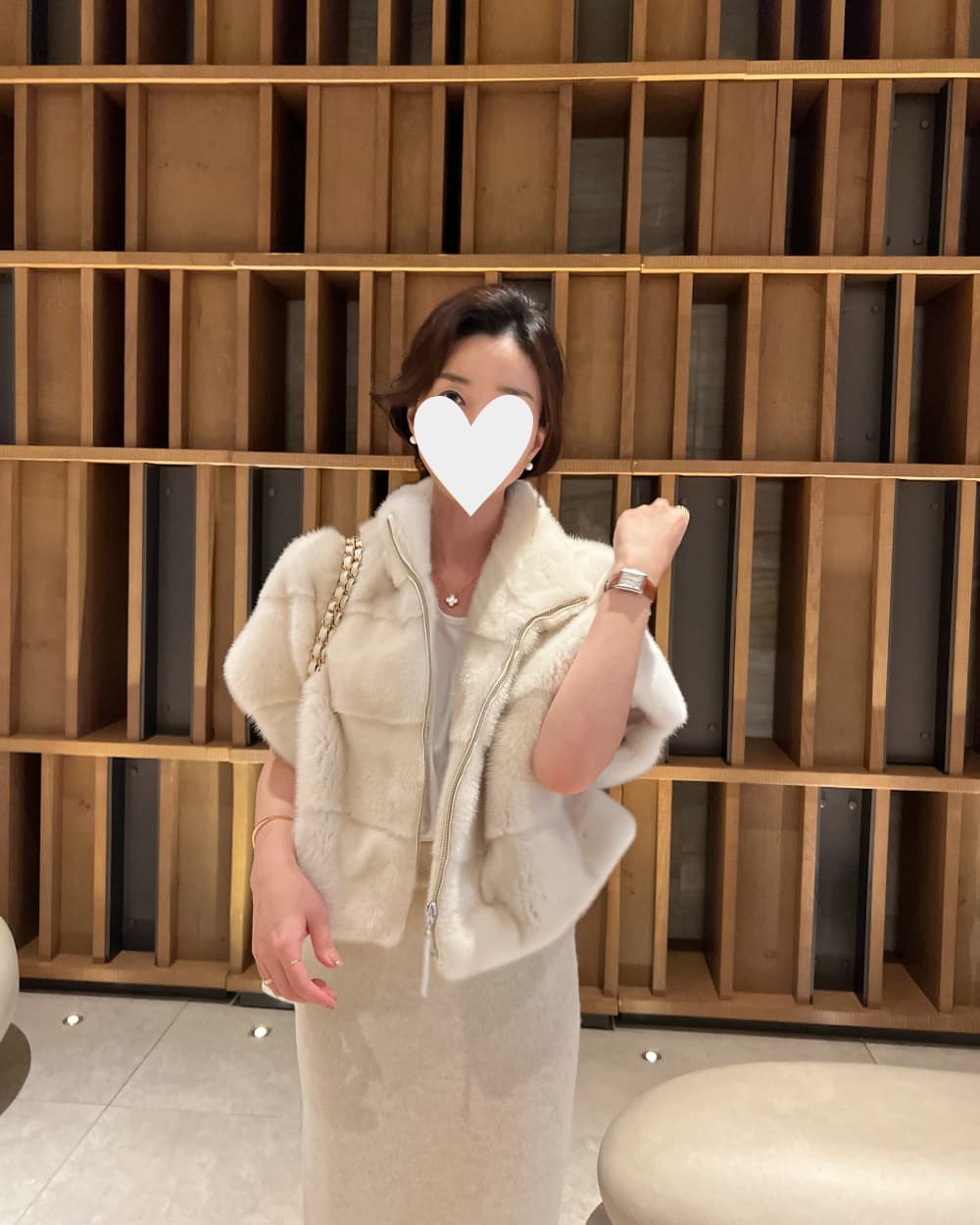 환경 보호 모피 모피 베스트 우아함 조끼 재킷 한국 동대문 chic 루즈핏 빅 사이즈 대외 무역 여성 상세 이미지 37