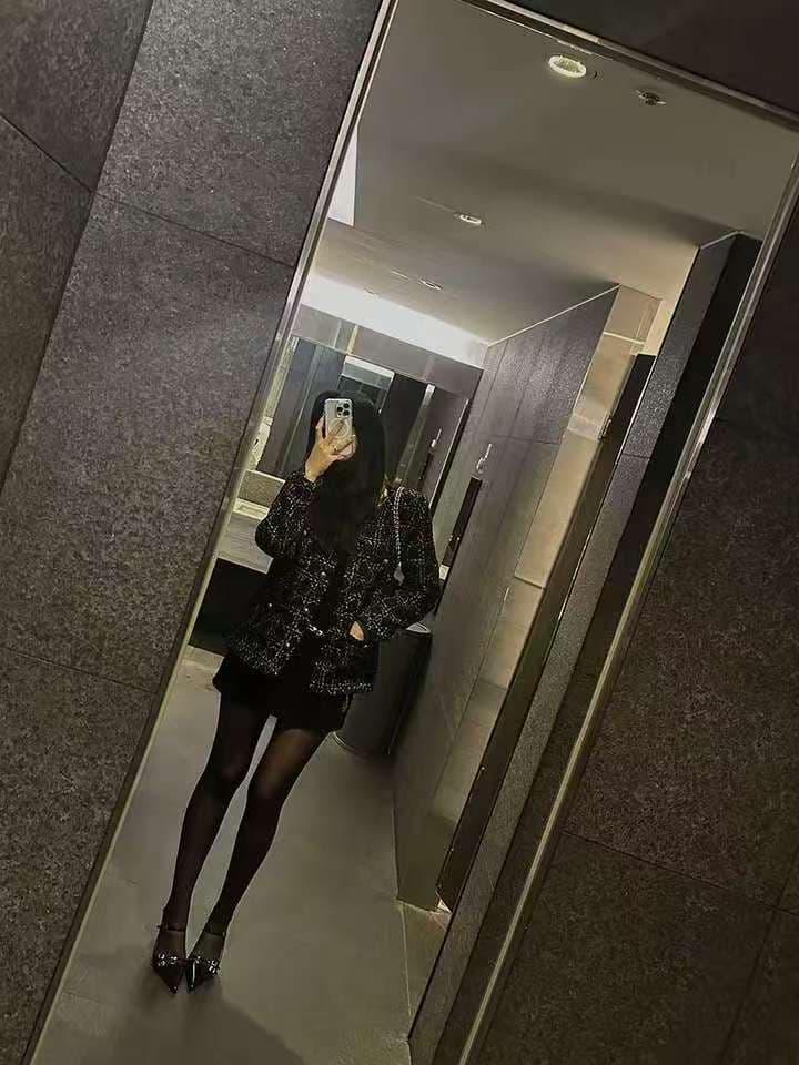 작은 샤넬 스타일 트위드 정장 짧은 여성 코트 봄 가을 빛 럭셔리 패션 인터넷 유명인 명문 여성 숙녀 한국 chic 상세 이미지 15