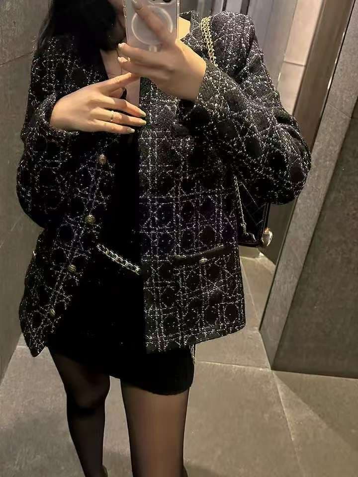 작은 샤넬 스타일 트위드 정장 짧은 여성 코트 봄 가을 빛 럭셔리 패션 인터넷 유명인 명문 여성 숙녀 한국 chic 상세 이미지 17