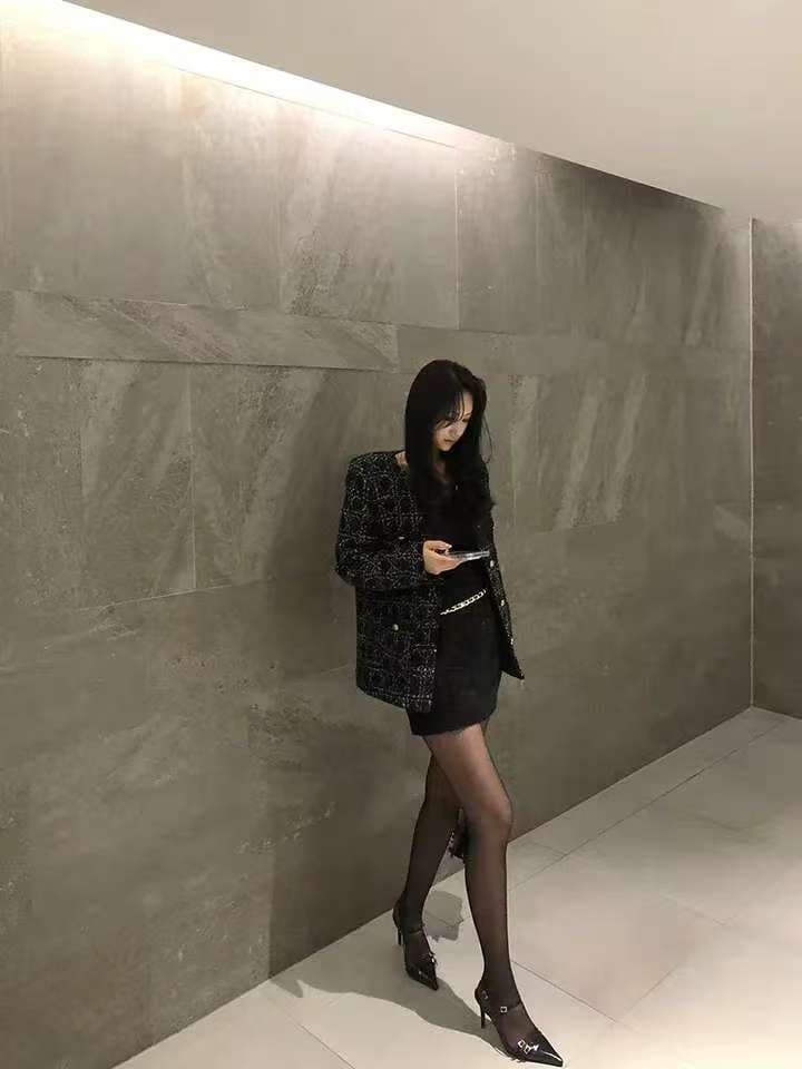 작은 샤넬 스타일 트위드 정장 짧은 여성 코트 봄 가을 빛 럭셔리 패션 인터넷 유명인 명문 여성 숙녀 한국 chic 상세 이미지 23
