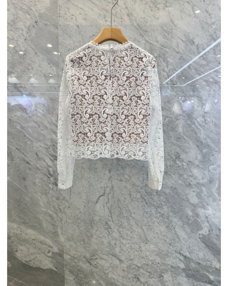 무거운 작업 품격 레이스 셔츠 긴팔 셔츠 한국 스타일 chic 빛 럭셔리 고급 센스 패션 대외 무역 여성 상세 이미지 16
