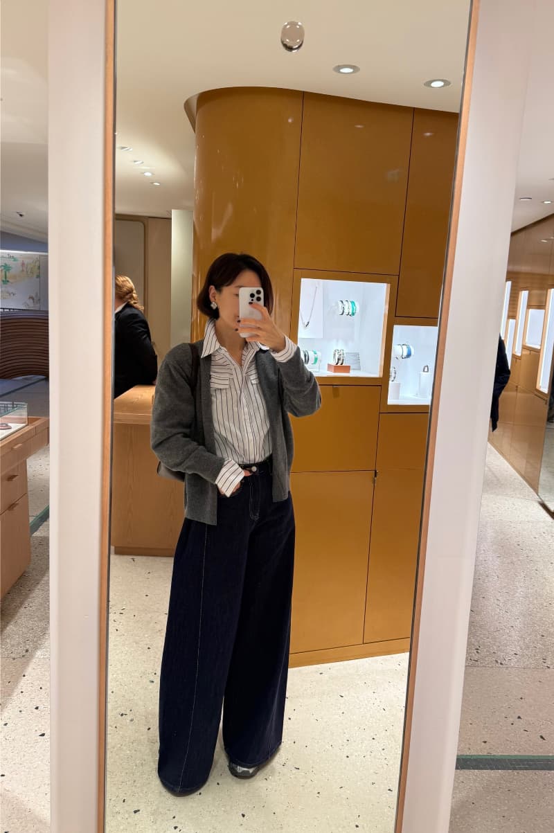 스트라이프 긴팔 셔츠 한국 chic 빛 요리 한 패션 다용도 싱글 줄 버튼 셔츠 상세 이미지 28