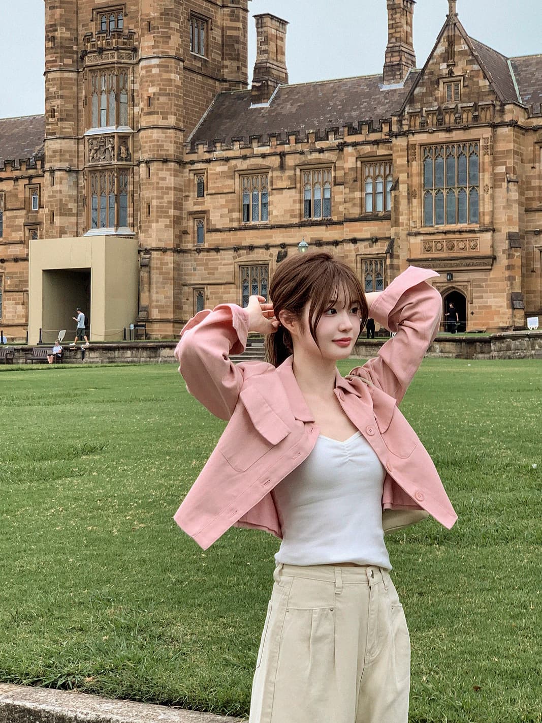 미니멀리즘 캐주얼 단색 워크웨어 짧은 외투 한국 스타일 chic 봄 가을 새로운 폴로 칼라 재킷 맨위 여성 상세 이미지 18