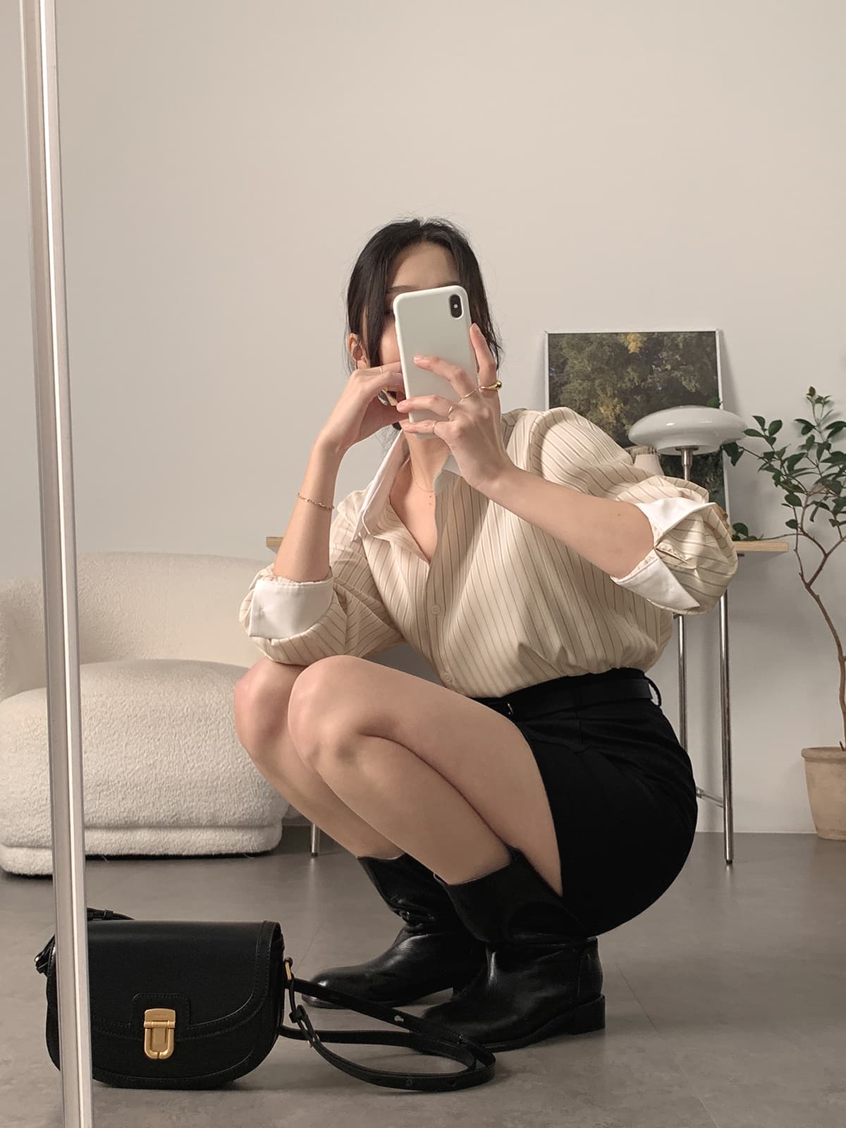 배색 스트라이프 셔츠 봄 가을 다용도 긴팔 셔츠 한국 ins 빛 요리 한 패션 빅 사이즈 여성 의류 대외 무역 상세 이미지 36