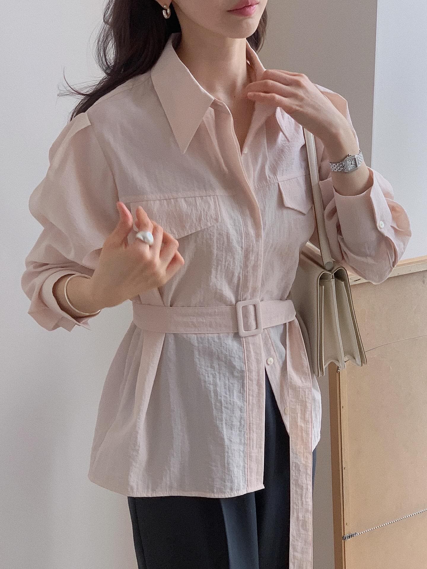 출퇴근 바람 워크웨어 숙련 된 빅 포켓 긴팔 셔츠 태양 보호 셔츠 에어컨 셔츠 얇은 스타일 재킷 상세 이미지 3