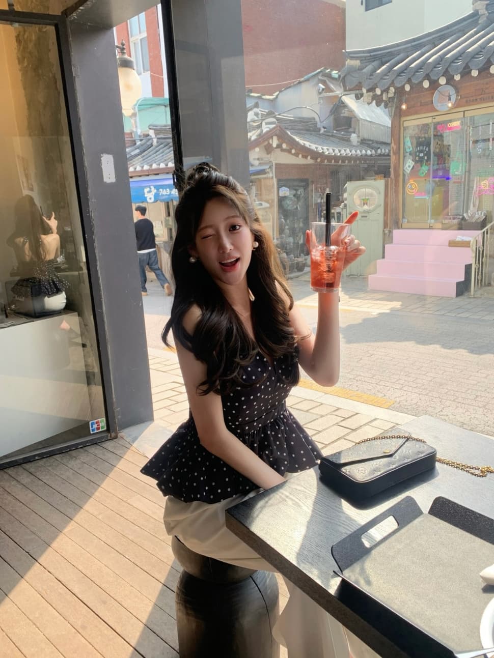 도트 무늬 프릴 조끼 슬립 맨위 한국 스타일 chic 빛 요리 한 패션 상세 이미지 9
