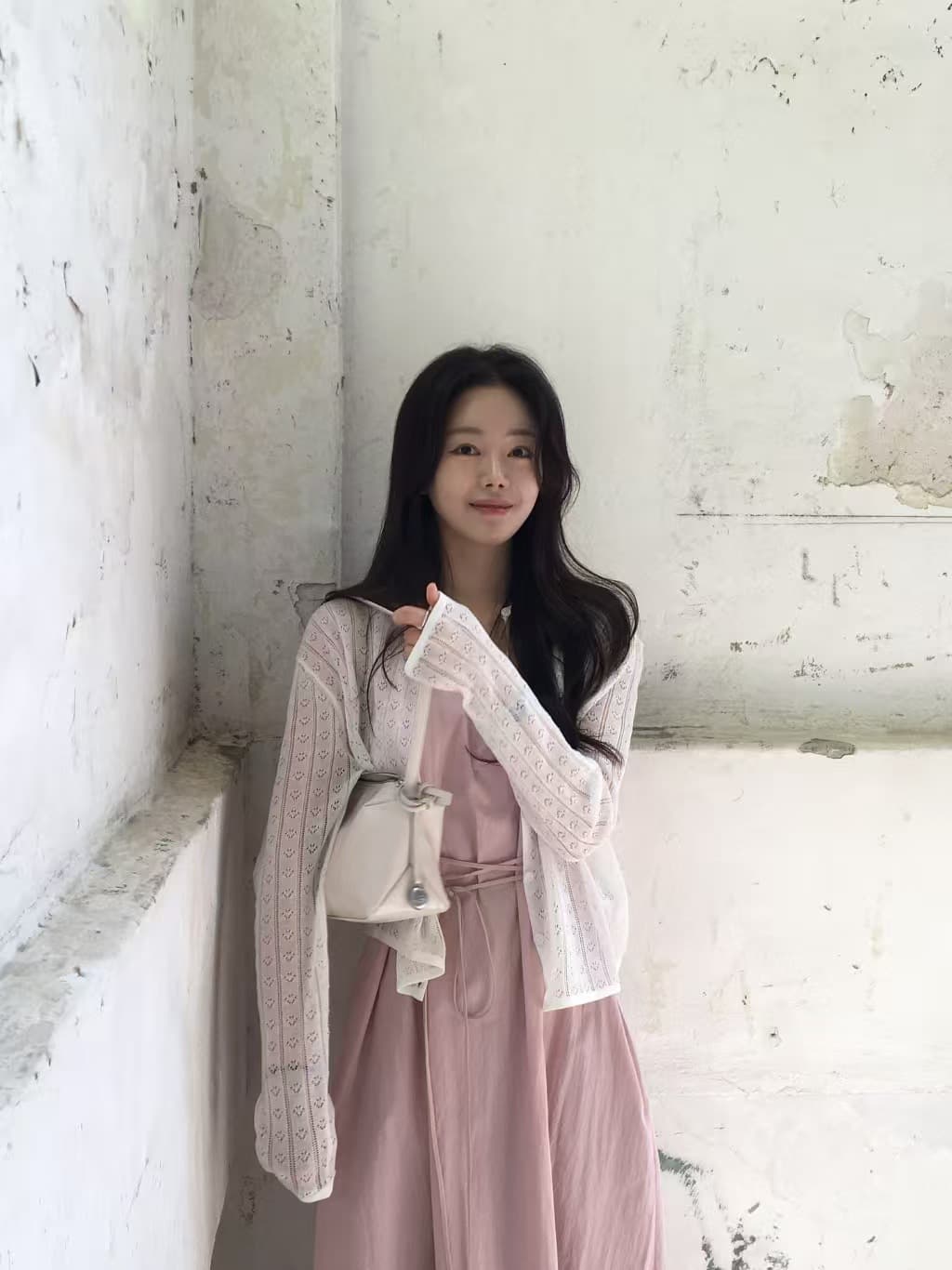 몸매 가꾸기 슬림해 보이는 부서 벨트 조끼 원피스 품격 명문 여성 롱 스커트 한국 chic 단색 상세 이미지 13