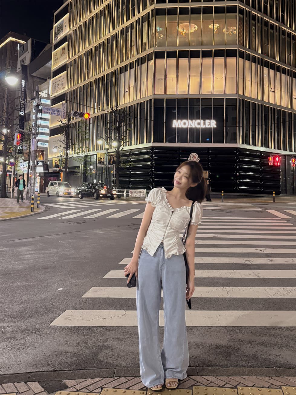 섹시함 오프숄더 보트넥 프릴 지퍼 반팔 오픈 가디건 여성 셔츠 한국 스타일 chic 단색 캐주얼 상세 이미지 1